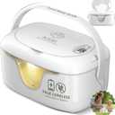 Portable Baby Wipe Warmer - Cordless Rechargeable Wet Wipes Dispenser for Travel & Car Battery Operated with Nightlight Temperature Control for On the Go
