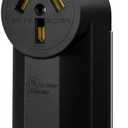 AIDA 50 Amp 125/250 Volt 10-50R 3-Pole, 3-Wire Surface Mount Power Dryer Receptacle Outlet, Back Wire, AL/CU, UL Listed, 030706