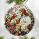 3 x Jesus Christ Ornament: Christmas Ornaments, Religious Christmas Decorations for Tree, Catholic Ornament & Christian Holiday Decor | Religious Gifts, Christian Gifts - Design D