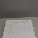 Homemory 9 Pcs Flameless Candles with Embedded Star String Fairy Lights, Battery Operated Candles, LED Candle, Fake Candles with Remote Control and Timer (Ivory)