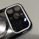 [Full Camera Protection& Mechanical Lock]Magnetic Privacy Case for iPhone 16 Pro [Compatible with MagSafe] [CD Metal Ring]Full Body Shockproof Metal Bumper, 9H Anti Peeping Glass Cover-Black