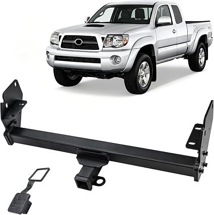 Class 3 Trailer Hitch, 2" Receiver 2005-2015 Toyota Tacoma,13323 | Autekcomma Tow Hitch, Multi-Fit Hitch to Receive Ball Mount, Cargo Carrier,Bike Rack. Tow Hook Black Matte.