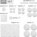 357 pcs White Felt Furniture Pads X-Protector! Huge Quantity of Furniture Pads for Hardwood Floors with Many Big Sizes Your Ideal Wood Floor Protectors for Furniture. Protect Any Type of Hard Floor