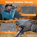 Sukeen Winter Gloves Men Women Touchscreen Anti-Slip Sports Gloves Lightweight Cold Weather Warm Gloves for Running, Cycling (Large, Grey)