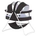 Dream On Me Karley Bassinet, Award Winner Lightweight Travel Baby Bassinet, Foldable Bedside Sleeper, Adjustable Double Canopy, Spacious Design, Soft Fabric, Storage Basket Black