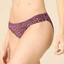 Amazon Essentials Women's Side Tab Bikini Swimsuit Bottom (Brick Red Leopard)
