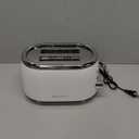 Mueller Retro Toaster 2 Slice with 7 Browning Levels and 3 Functions: Reheat, Defrost & Cancel, Stainless Steel Features, Removable Crumb Tray, Under Base Cord Storage, White