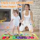 Floor Piano Mat for Toddlers,Baby Kids Sensory Educational Music Dancing Carpet,Animal Sounds Blanket,Farm Touch Musical Playmat,Christmas Birthday Learning Toys for 1 2 3 4 5 Years Old Boy Girl Gifts