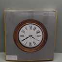 Bernhard Products Extra Large Wall Clock 18 Inch Quality Quartz Silent Non Ticking, Battery Operated for Home/Living Room/Over Fireplace Beautiful Decorative Roman Numeral Stylish Clock, Light Brown