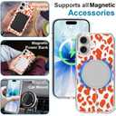 Marphe Magnetic for iPhone 17 Case 6.3 in Clear, Cute Cheetah Leopard