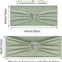 Sage Green Chair Sashes 50 Pack Spandex Sage Sashes for Chairs Covers Stretch Chair Sashes Band with Heart Buckle Slider for Wedding Banquet Party Decorations