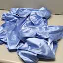 Ekouaer Womens Silky Satin Pajamas Set Short Sleeve Button Down Sleepwear 2 Piece Lounge Set Pj Set (X-Large, Blue)