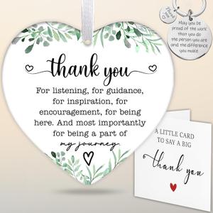 Thank You Gifts for Women, Men, Teacher Appreciation Gift Ornament, Appreciation Keychain Gift, Thank You Card for Women, Christmas Ornament Gifts for Coworker, Manager, Boss, Mentor HH864