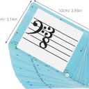 GALPADA 80pcs Music Note Flashcards for Double Sided Learning Cards for Piano Violin More Durable Teaching Supplies to Enhance Music Education Note Identification