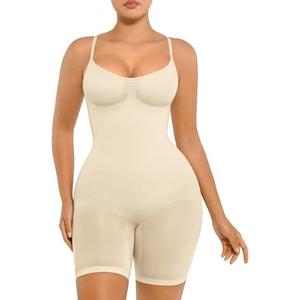 FeelinGirl Shapewear Bodysuit Tummy Control Seamless Sculpting Hip Enhancer Body Shaper for Women, M