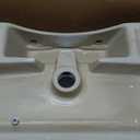 24"x14"Wall Mount Sink,Small Wall Mounted Bathroom Sink,Wall Hung Ceramic White Rectangular Floating Wash Hand Basin Small Bathroom Sink Lavatory Vanity With Single Faucet Hole and Overflow