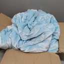 JIAHANNHA Flannel Fleece Ice Blue Blanket Throw Size(50 by 60 Inches),Light Blue Throw Blanket for Couch Sofa Bed,Super Soft Plush Cozy and Lightweight Warm Bed Blanket for All Season