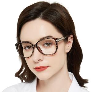 Reading Glasses 1.25 for Women Round Readers 100 125 150 175 200 225 250 275 300 350 400 500 600 Magnification (Grey Tortoise 1.25+) (V-clear Lens-grey Tortoise Frame)