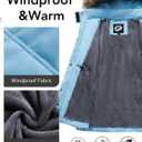 Girls' Winter Coat Warm Puffer Jacket Long Fleece-Lined Coat With Removable Hood, Size 9/10 