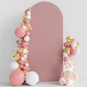Wokceer 6FT Wedding Arch Cover Spandex Fitted Wedding Arch Stand Covers Round Top Chiara Arch Backdrop Cover for Birthday Party Ceremony Banquet Decoration Light Dusty Rose, COVER 1.8M- ROSEF74-A