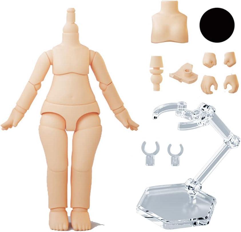 1/12 Scale BJD Doll Body 9.6cm/11cm YMY2 Body Action Figures Replacement Body Doll Accessories (Normal White,9.6cm)
