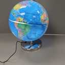 13 Inch Large World Globe for Adult, Educational Globe for Children, Colorful HD World Map Details for Kids Learning, Illuminated Globes Lamp for Kids Gift and Bedroom Office Decor