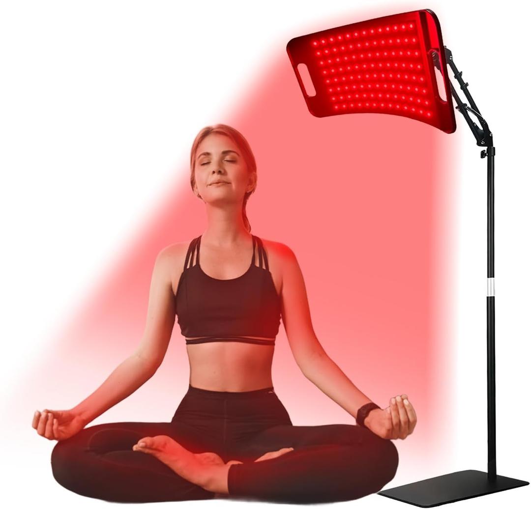 Infrared Light Therapy Panel with Stand, 660nm Red Light and 850nm Near Infrared LED Red Light Therapy Device at Home