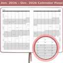 2026 Appointment Book & Planner - Jan. 2026 - Dec. 2026, Daily Hourly Planner 2026, 5.75" X 8.25", 60-Minute Interval, Faux Soft Leather Cover, Premium Paper with Pen Holder, Inner Pocket - Rose Gold