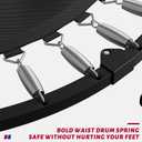CLORIS 40in Folding Trampoline Trampoline Rebounder Trampoline Fitness Trampoline with Adjustable Foam Handle, with safty Padded Cover Best Gift.