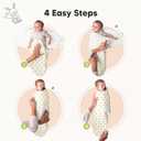 3 x 3-Pack Organic Baby Swaddle Sleep Sacks - Swaddles for Newborns, Infant 0-3 Months, Baby Girls, Boys, Soft & Snug Newborn Sleep Sack, Nursery Swaddling Blankets (Nibbles/Bruce, OS)