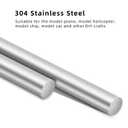 Mellewell 1/4" x 10" 304 Stainless Steel Rod, Metal Solid Shaft Smooth Round Rod for DIY Crafts, Industry and Metal Working Hobbies, 2 PCS