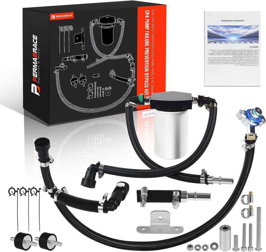 Permabrace CP4 Disaster Prevention Kit - Compatible with 2011-2022 Ford F-250 F-350 F-450 F-550 6.7L Powerstroke Diesel - Part #CP4-6.7F-BP-G2.1