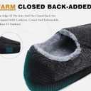 ONCAI Mens Clog Slippers with Arch Support Stripe Faux Fur Cotton-Blend High-Density Memory Foam Warm House Slippers Slip-on Indoor Outdoor Rubber Sole Size 7-16