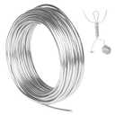 Tenn Well 9 Gauge Aluminum Craft Wire, 50 Feet 3mm Bendable Armature Wire for Sculpting, Jewelry Making, Doll Making, Crafting, Modelling, Bonsai Training (Silver)