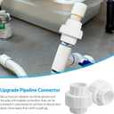 PVC Slip Union for 1" Pipe Schedule 40, White PVC Pipe Fitting Union with EPDM O-Ring, Perfect for Pool Pipe Unions Connector Replacement (2 Pack)