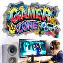 Gamer Wall Stickers for Kids Boys: Peel and Stick Cool Gaming Video Gameing Wall Decals - Wall Art Decor Kids Supplies Ages 1 2 3 4 5 6 7 8 9 10 11 12 Year