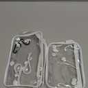 Trendy Beach Bag Accessories Set For Bogg Bag, Phone Storage Bag, 6Pcs Hooks, 2Packs Clear Bags, (White)