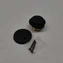 Black Bathtub Drain Tip Toe Tub Conversion Kit Assembly,Wellup Tub Drain Trim Kit with Two Hole Overflow Faceplate,Matte Black