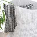 OYIMUA Blue and White 20x20 Decorative Throw Pillow Covers Chenille Set of 2 Square Accent Pillows for Couch Living Room Bed Cozy Farmhouse Neutral Cushion Covers