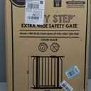 Regalo Safety 29-49" Easy Step Extra Wide Baby Gate for Doorways & Bottom of Stairs, Pressure Mounted Safety Gate with Door for Babies, Toddlers & Pets, Black