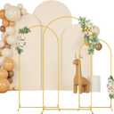 Wedding Arch Stands and Beige Arch Covers 6FT 6.6FT 7.2FT Spandex Arch Stand Cover for Metal Round Top Balloon Arched Frame for Birthday Party Wedding Decoration
