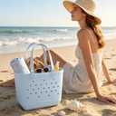 Beach Tote Bag, Waterproof Sandproof Rubber Beach Tote Bags For Women