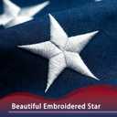 American Flag 8x12 ft Deluxe Super Tough Series, Heavy Duty Spun Polyester, 4 Brass Grommets, All Weather Extra Large US Flag USA High Wind with Embroidered Stars, Giant Big Flags Outdoor Outside