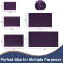 FLOLEOPA Soft Plush Microfiber Bathroom Rugs, Absorbent Bath Rugs Non Skid Machine Wash Dry Bath Mats for Tub,Shower and Bath Room Floor Mats (20x32inches, Plum)