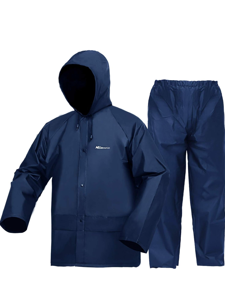 Rain Suits for Men Ultra-Lite Waterproof Protective Rain coats Rain Gear Workwear Fits Men Women Size M