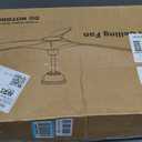 52 Ceiling Fans with Lights and Remote Control, Outdoor Ceiling Fan with Lights High CFM Quiet 3 Blade Wood Walnut Ceiling Fan, Bronze Gray