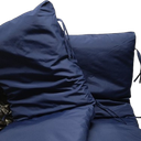 Indoor/Outdoor High Back Chair Cushion, 2 Piece, Navy, 42 Inches By 20 Inches