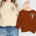 Halloween Mama and Mini Matching Outfits - Spooky Graphic Crewneck Pullover Sweatshirt Halloween Mom Gift Baby Clothes (18-24 Months, Brown)