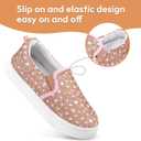 K KomForme Toddler Girls Boys Shoes Little Kids Slip on Canvas Sneakers for Running/Walking (Star Glitter)