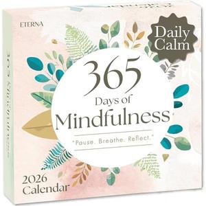 2026 Mindfulness Daily Desktop Calendar | Day To Day Tear Off Calendar with 365 Positive Affirmation Exercises for a Year of Calm Self Care, Box Calendar Gift For Women, Christmas Stocking Stuffer Gift for Home or Office 2Pack